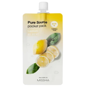 Missha - Pure Source Pocket Pack - Lemon - Rozjasňujúca pleťová maska - 10ml