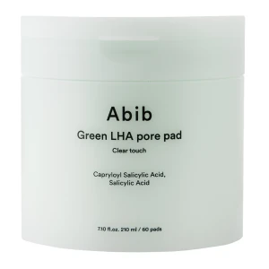 Abib - Green LHA Pore Pad Clear Touch - Čistiace tampóny na tvár - 210 ml / 60 ks