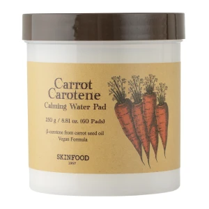 Skinfood - Carrot Carotene Calming Water Pad - Hydratačné a tonizujúce tampóny na tvár s mrkvovým extraktom - 60 ks / 250 g