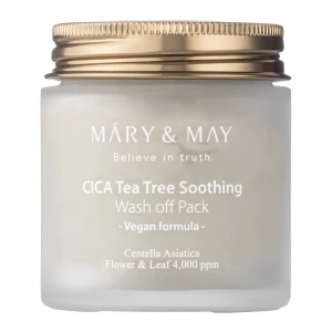 Mary&May - CICA Tea Tree Soothing Wash off Pack - Ílová maska proti nedokonalostiam - 125g