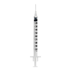 Strzykawka z integralną igłą 1ml U-100