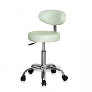 Taboret kosmetyczny z oparciem BD-9934 Biały
