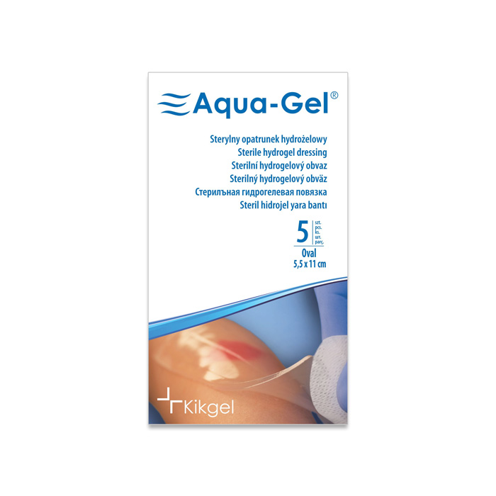 Kikgel Aqua-Gel opatrunek hydrożelowy 5,5x11cm owalny 1 szt.