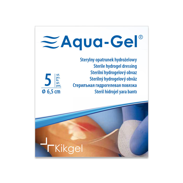 Kikgel Aqua-Gel opatrunek hydrożelowy 6,5cm okrągły 1 szt.