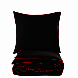 Pościel Dwuosobowej BASIC BLACK 200x200 + 2 POSZEWKI Czarna