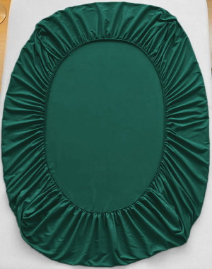 Prześcieradło jersey 160x200+25 butelkowa zieleń z gumką