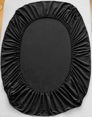 Prześcieradło jersey 200x220+25 czarne z gumką