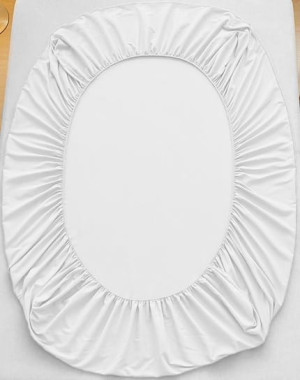 Prześcieradło jersey 160x200+25 białe z gumką
