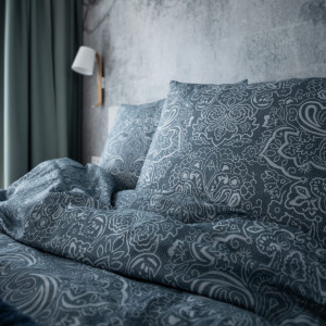 Komplet pościeli BLUE kwiaty 140x200 +70x80