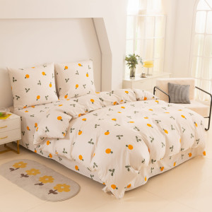 Komplet Pościeli Dwuosobowej OWOCE 160x200 z 2 Poszewkami70x80