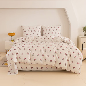 Komplet Pościeli Dwuosobowej Róże 220x200 z 2 Poszewkami70x80