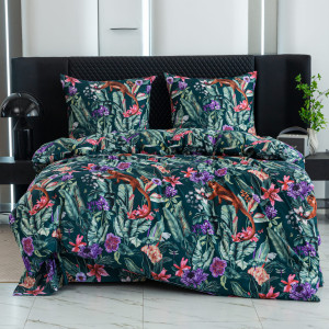 Komplet Pościeli Dwuosobowej Małpka 3D 220x200 z 2 Poszewkami 70x80