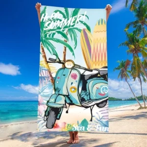 Ręcznik Plażowy 100x180 cm – Mikrofibra – Vespa