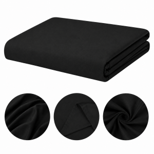 PRZEŚCIERADŁO BAWEŁNIANE BEZ GUMKI 230x250 CZARNE 100% Bawełna