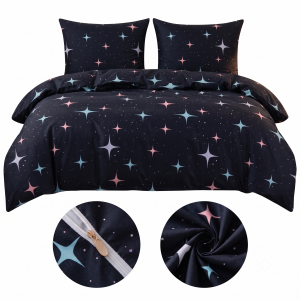 Pościel 200x200 z 2 Poszewkami 70X80 Komplet Dwuosobowej Gwiazdy