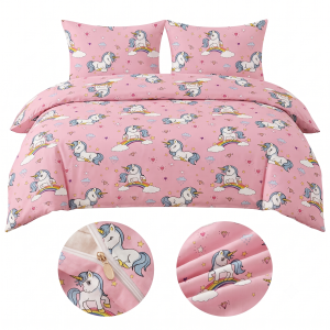 POŚCIEL 3D BAWEŁNIANA 140x200 LITTLE UNICORN