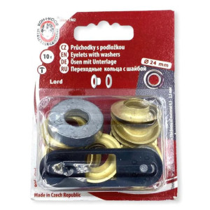 Oczka metalowe 12 - 24 mm - złote 10 szt