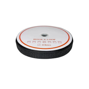 Taśma rzepowa haczyk 38 mm – rolka 25 m - czarna