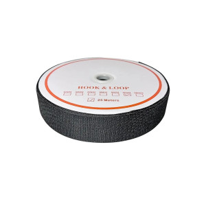 Taśma rzepowa haczyk 50 mm – rolka 25 m – czarna