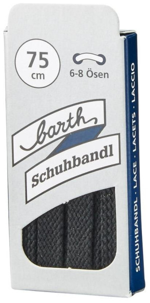 Schnürsenkel, 120 cm, schwarz, flach Barth