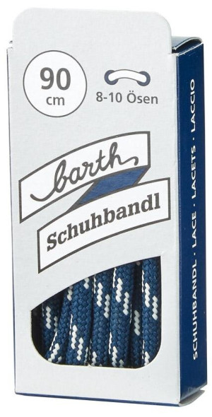 Schnürsenkel, 90 cm, rund, blau-weiß Barth