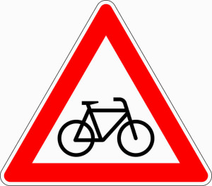 Radfahrer Verkehrszeichen 900mm RA2 Folie