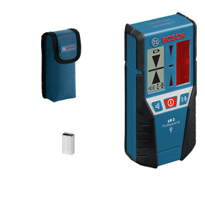 Bosch Hochleistungsempfänger LR 2, Reichweite 50m, inkl. 9V Blockbatterie, Display & akustische Ausrichtung