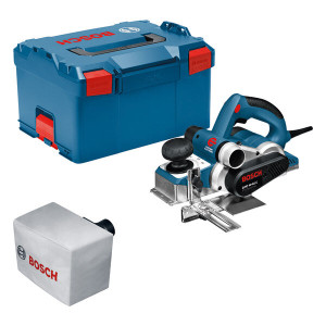 Bosch Hobel GHO 40-82 C in L-BOXX – Woodrazor-Messer, Staubbeutel, Parallel- & Falztiefenanschlag, L-BOXX-Einlage