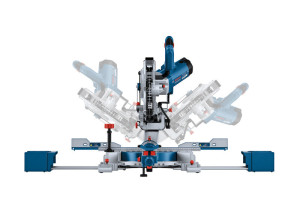 Bosch Kapp- & Gehrungssäge GCM 305-216 D, 2x Werkstückauflagen, Laser, Staubbeutel, Klemme inkl.