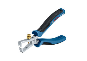 Bosch Abisolierzange, 160 mm – verstellbar bis 10 mm², Chrom-Vanadium-Stahl, Softgriff, Öffnungsfeder
