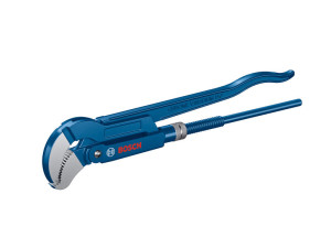 Bosch Eckrohrzange Typ S, 45°, 420 mm – CrV-Stahl, stufenlose Feineinstellung, bis Ø 60 mm Rohre