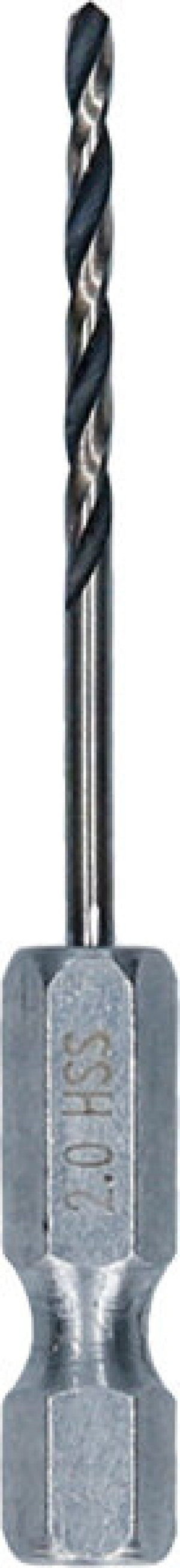 Bosch HSS PointTeQ Sechskantbohrer 2 mm, schnelles Anbohren, verschleißfest, schwarzoxidbeschichtet, DIN 338