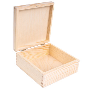 Pudełko drewniane kasetka 16x16x7cm