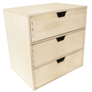Mini komoda drewniana organizer na biurko 3 szuflady