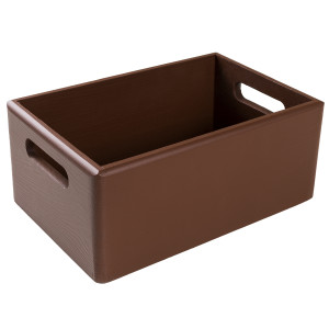 Skrzynia drewniana z uchwytami 30x20x13 cm - brązowa