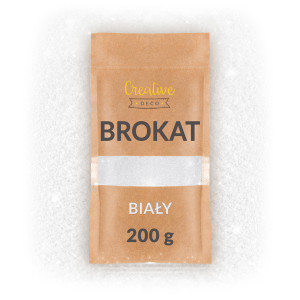 Brokat holograficzny biały 200g
