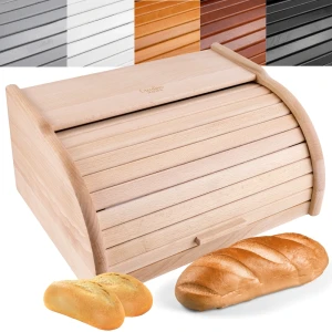 Drewniany chlebak, pojemnik na chleb pieczywo, naturalny