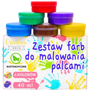 Farby do malowania palcami dla dzieci 6 x 40 ml
