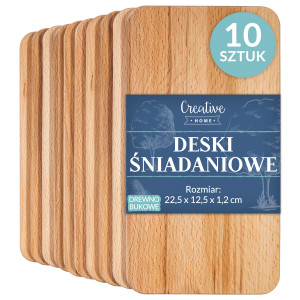 Zestaw desek do krojenia 10 sztuk - 22,5 x 12,5 cm