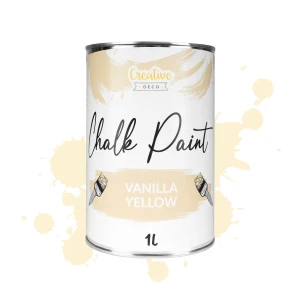 Farba kredowa do mebli, drewna, 1L, waniliowy żółty, Vanilla Yellow