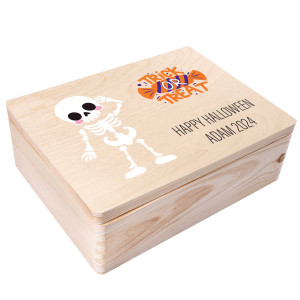 Drewniane pudełko na Halloween, 40x30x14 cm