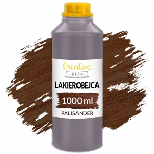 Lakier lakierobejca wodna do drewna, palisander, butelka 1L