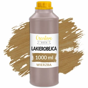 Lakier lakierobejca wodna do drewna, wierzba, butelka 1L