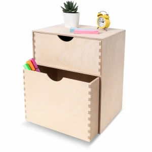 Organizer drewniany, 2 szufladki, 31 x 25 x 20 cm