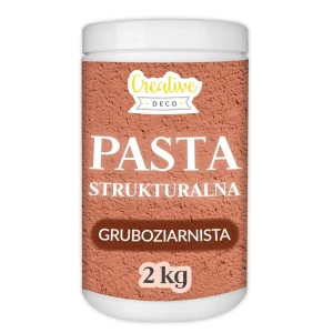 Pasta strukturalna gruboziarnista, 2 kg, kolor ceglany