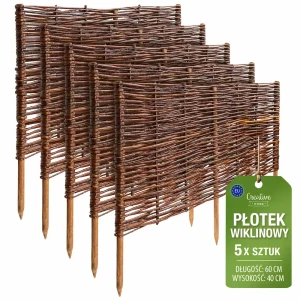 Płotek wiklinowy 60 x 40 cm – zestaw 5 szt.