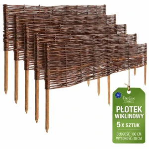 Płotek wiklinowy 100 x 30 cm – zestaw 5 szt.