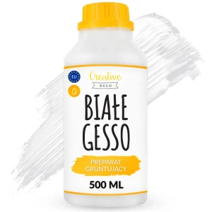 Gesso białe, podkład malarski, grunt, butelka 500 ml