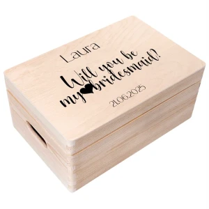 Personalizowane pudełko dla druhny, uchwyty, 30 x 20 x 14 cm
