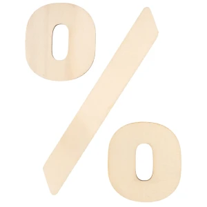 % Kształt wycinany laserowo alfabet, sklejka 3mm